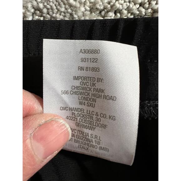 Susan Graver Black Cropped Pants with Side Slits - Picture 11 of 11